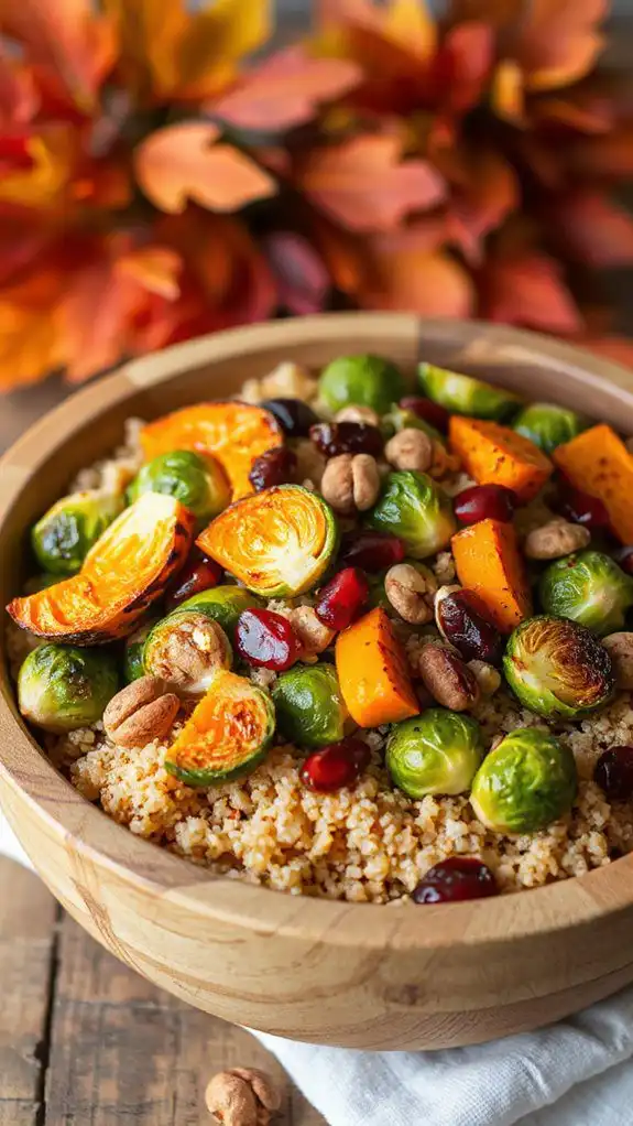 nourishing quinoa brussels sprouts salad