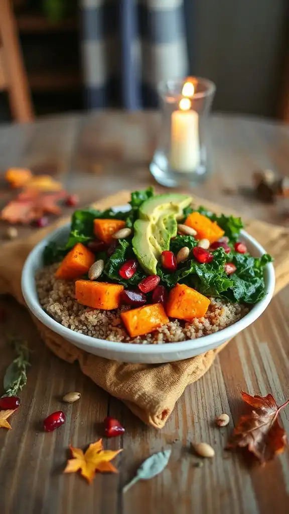 nourishing quinoa kale bowl