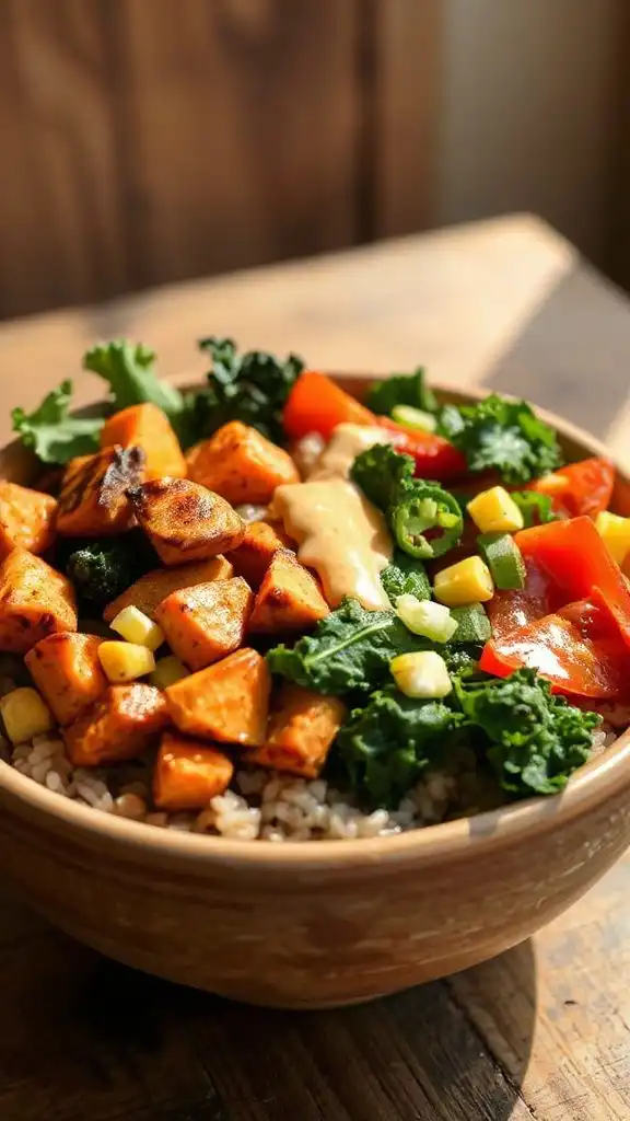 nourishing sweet potato bowl
