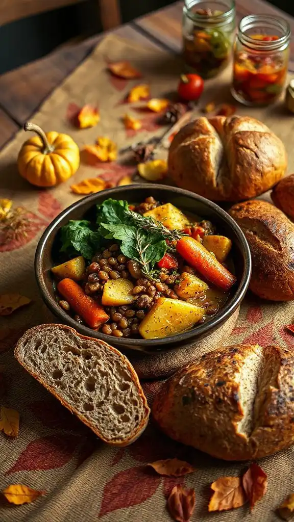 nourishing vegetable lentil stew