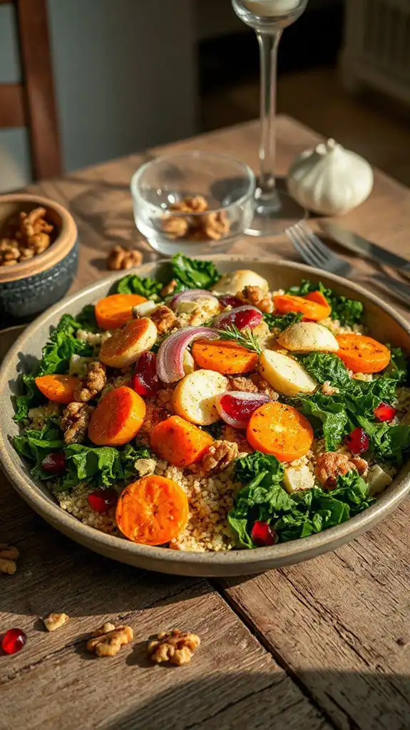 nourishing warm quinoa salad