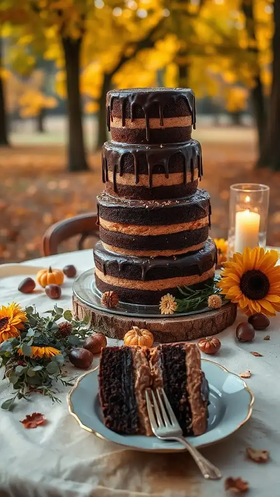nutmeg chocolate wedding cake