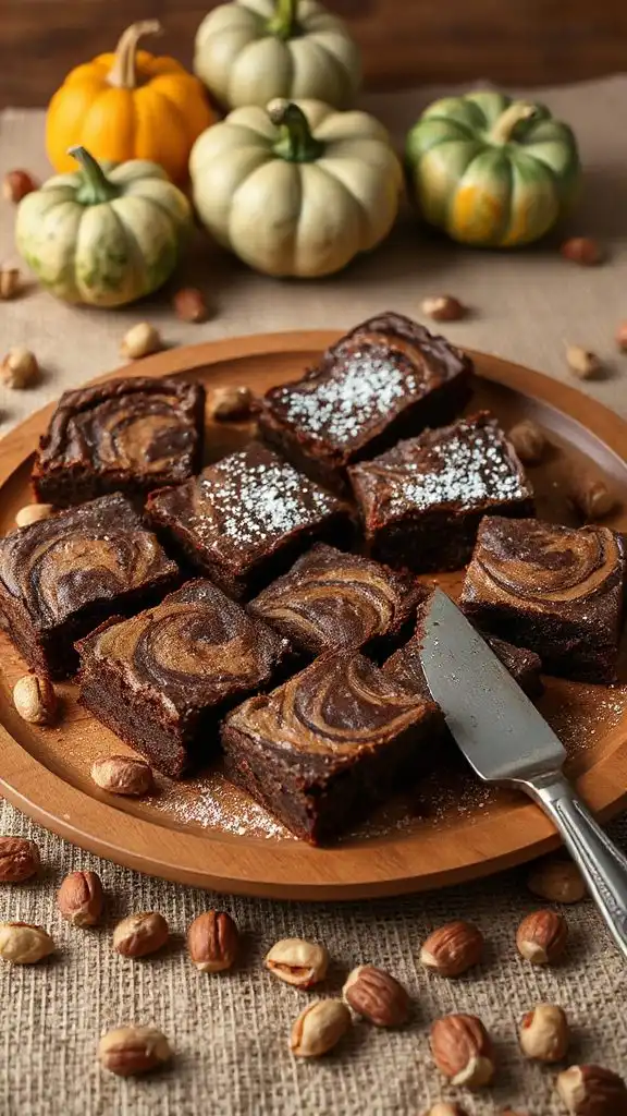 nutmeg cocoa swirl brownies