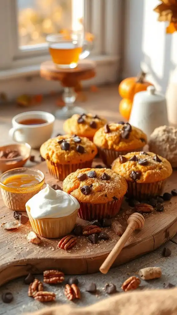 nutmeg infused chocolate muffins