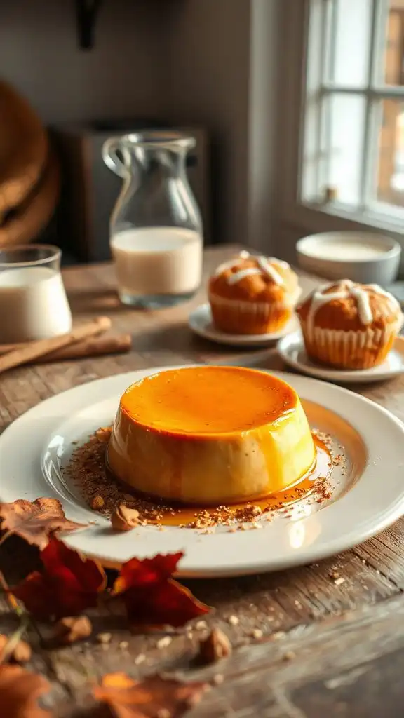 nutmeg oat milk flan