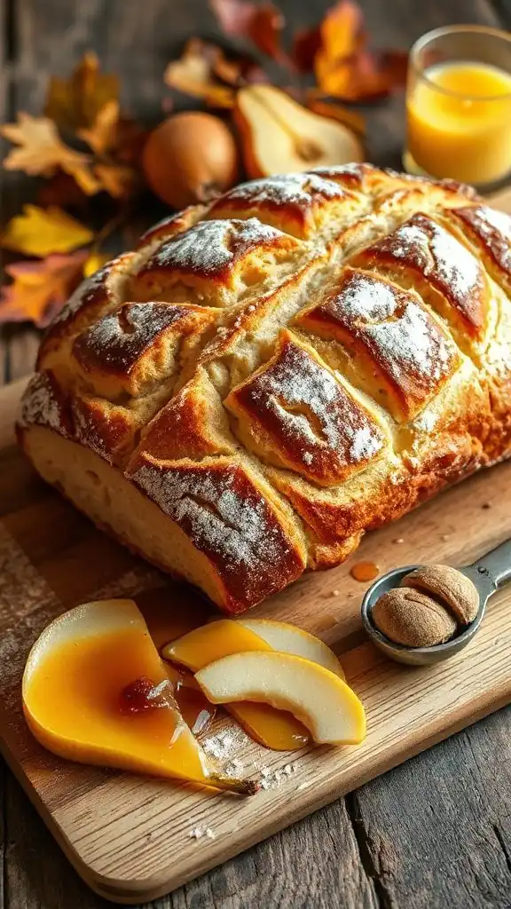 nutmeg pear sourdough delight