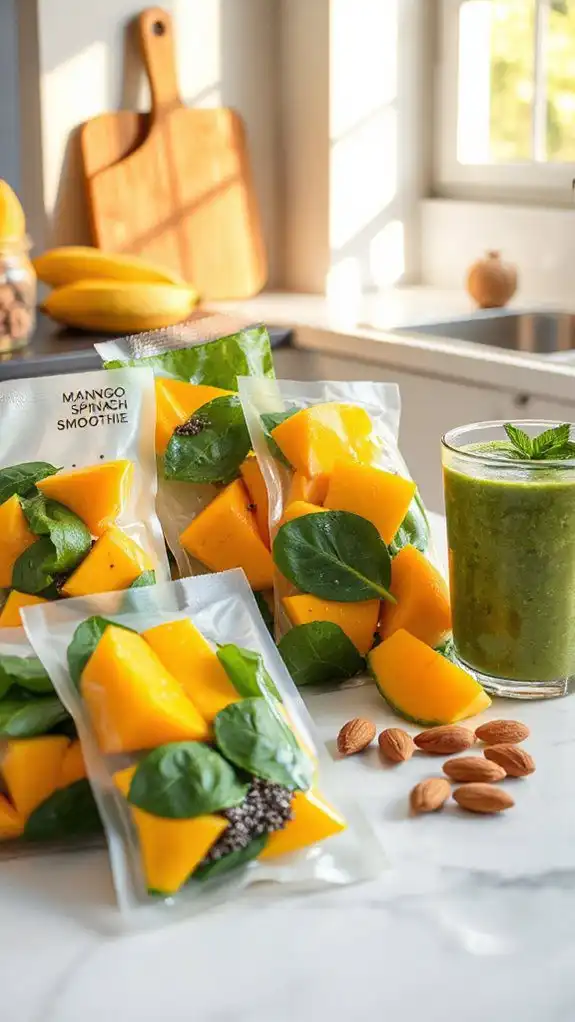 nutrient packed mango spinach smoothie