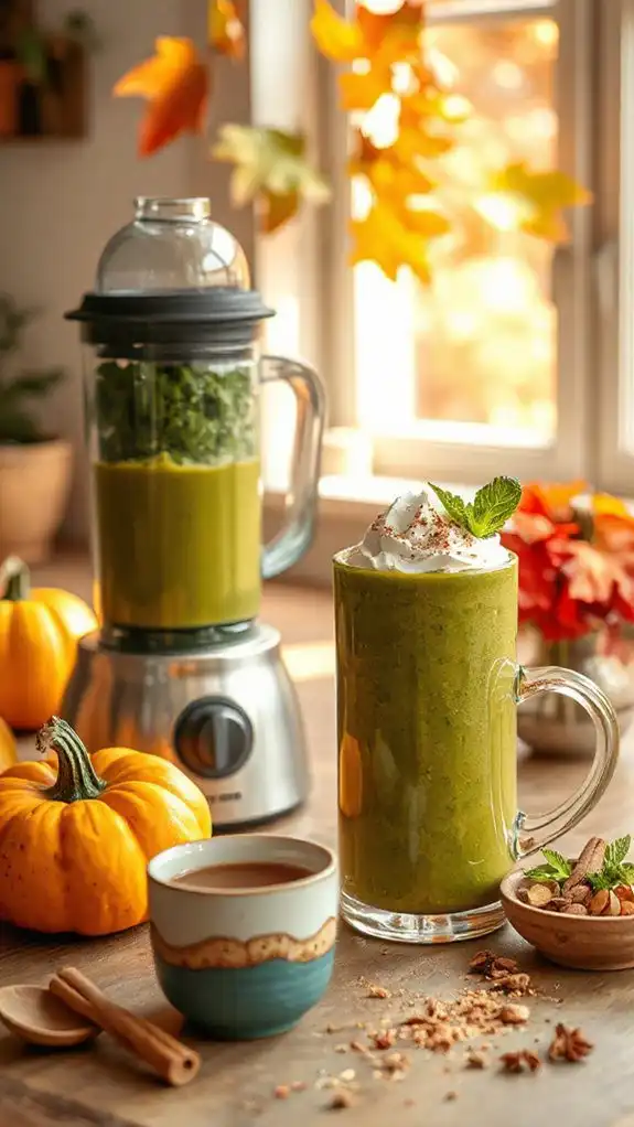 nutrient packed pumpkin green smoothie