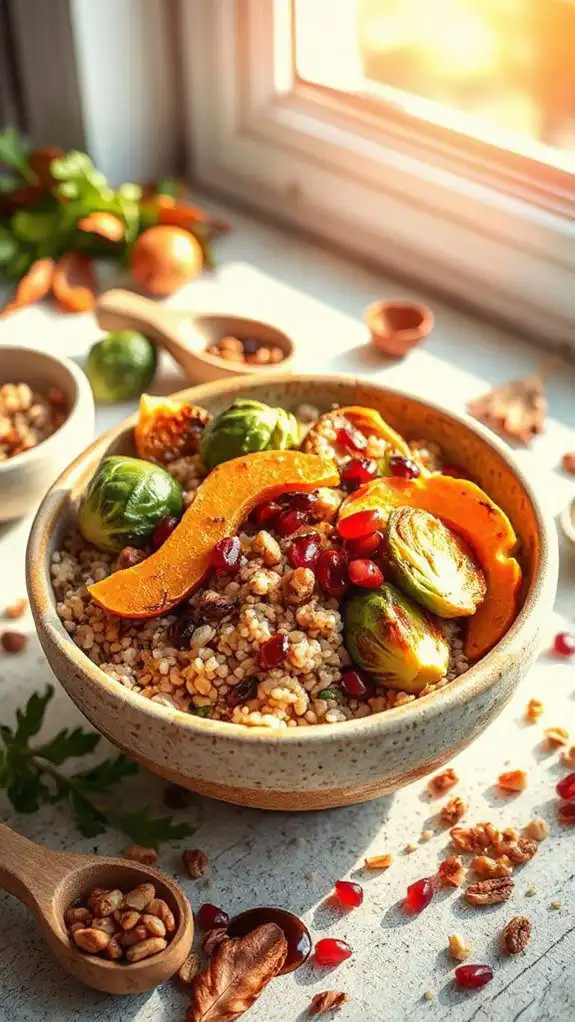 nutritious autumn farro salad