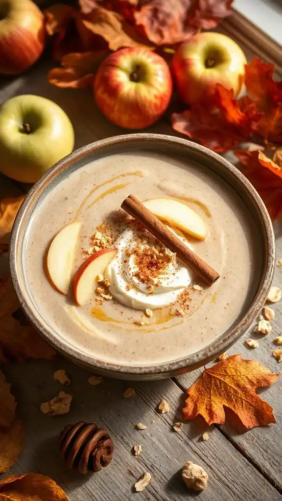 nutritious autumn smoothie bowl