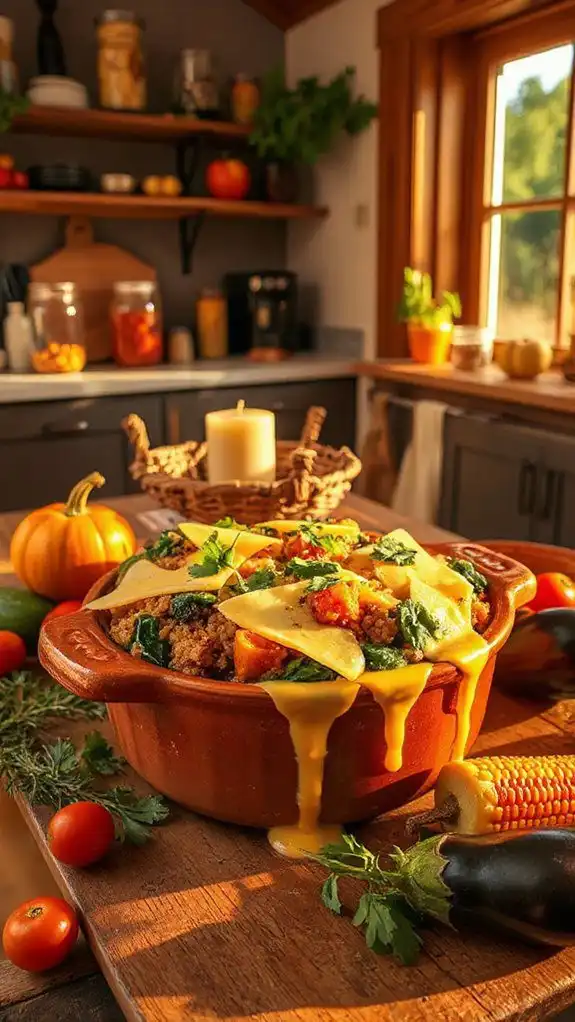 nutritious autumn vegetable casserole