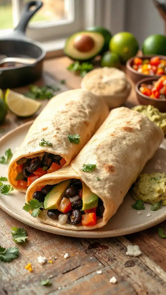 nutritious black bean burritos