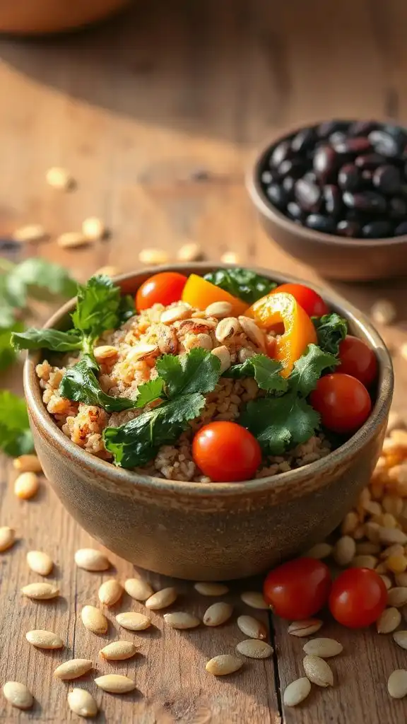nutritious brown rice bowl