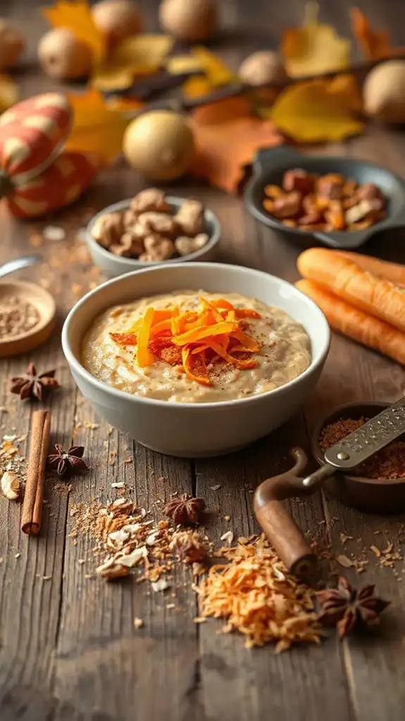 nutritious carrot cake oatmeal