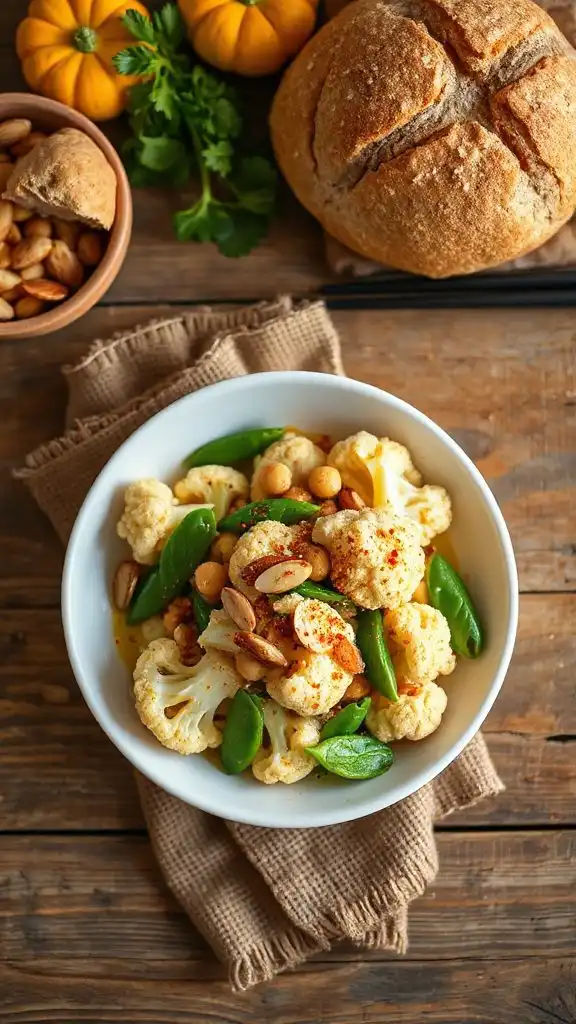 nutritious cauliflower chickpea stir fry