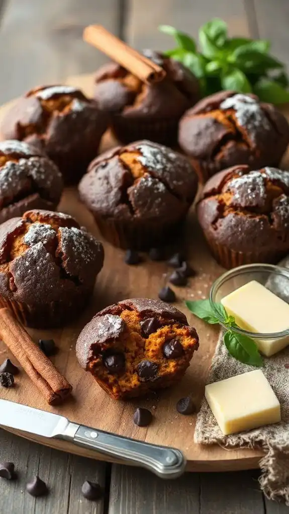 nutritious chocolate sweet muffins