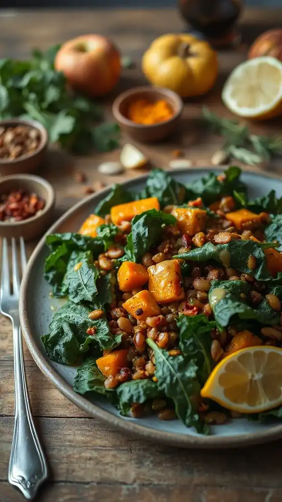 nutritious curried lentil salad
