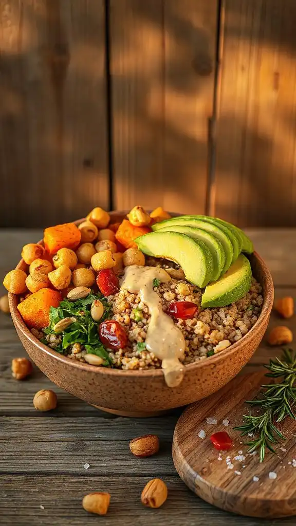 nutritious fall inspired grain bowl