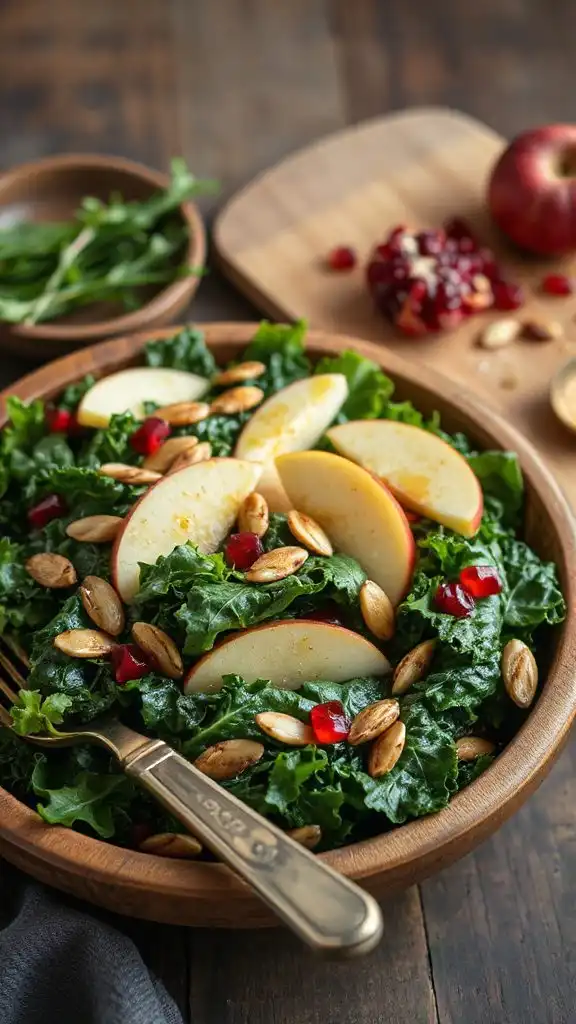 nutritious fall kale salad