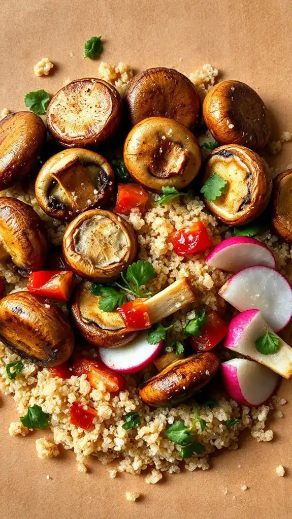 nutritious garlic parmesan quinoa salad