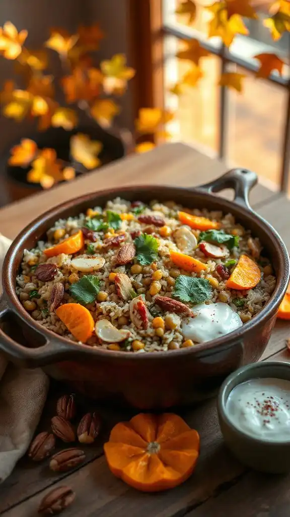 nutritious lentil rice pilaf