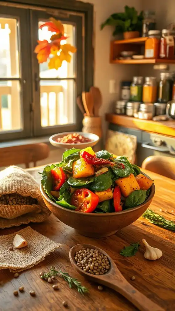 nutritious lentil vegetable stir fry