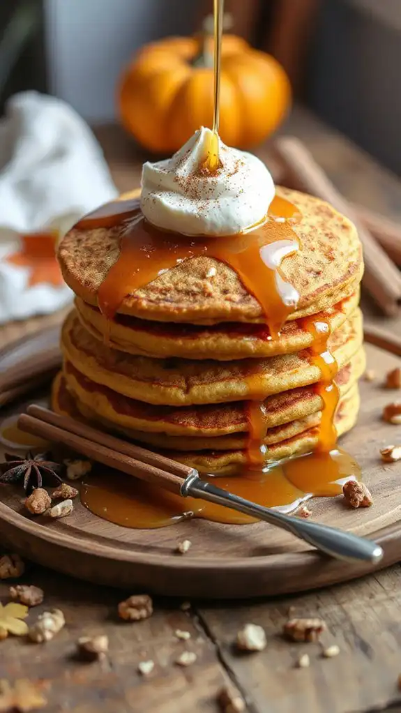 nutritious pumpkin protein pancakes