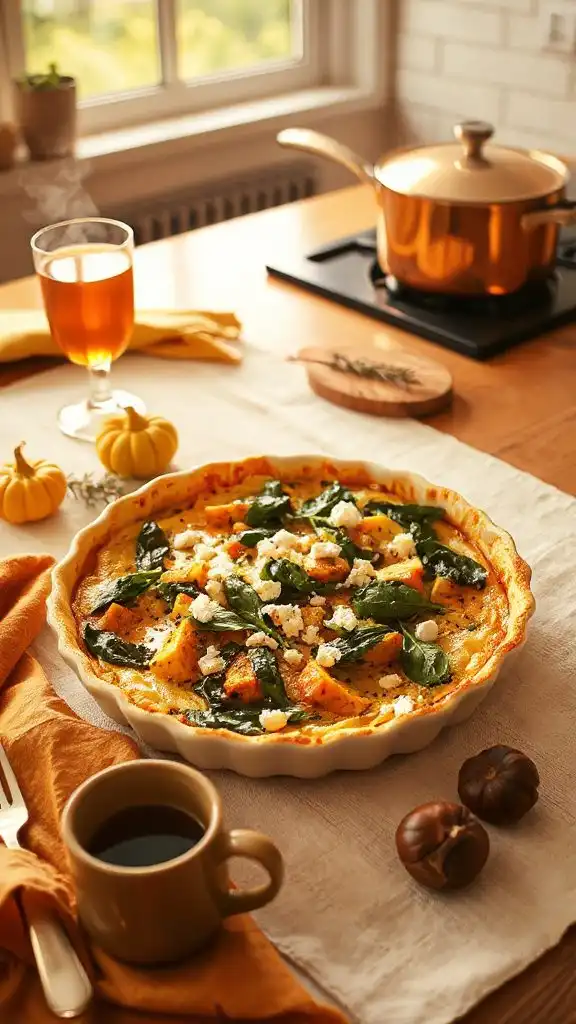 nutritious pumpkin spinach frittata