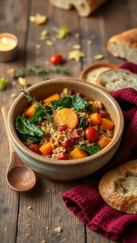 nutritious quinoa kale stew