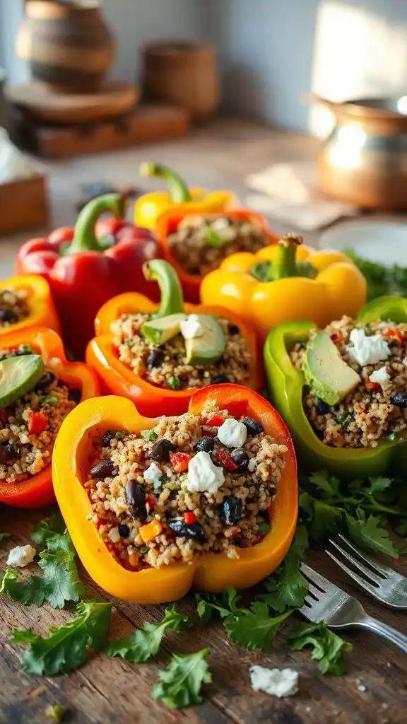nutritious quinoa stuffed peppers