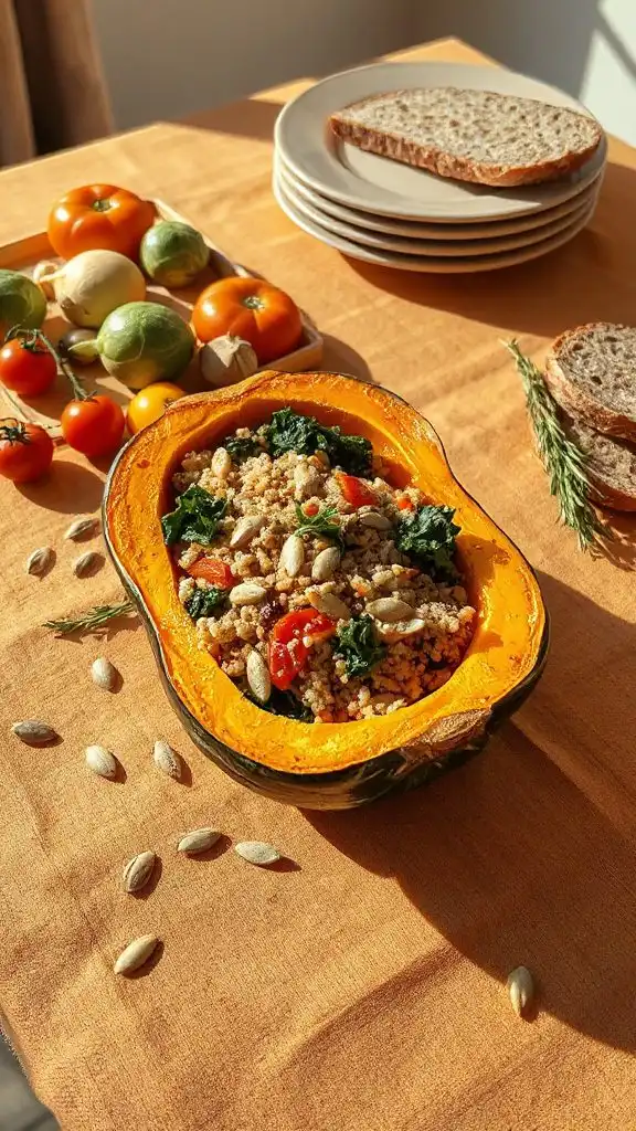 nutritious quinoa stuffed squash