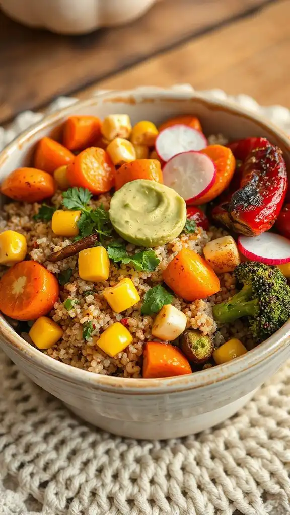 nutritious quinoa vegetable bowl
