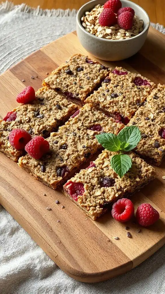 nutritious raspberry oatmeal bars