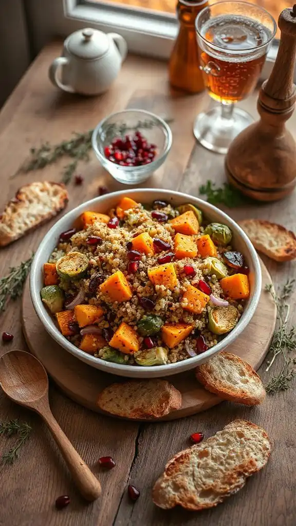 nutritious roasted quinoa salad