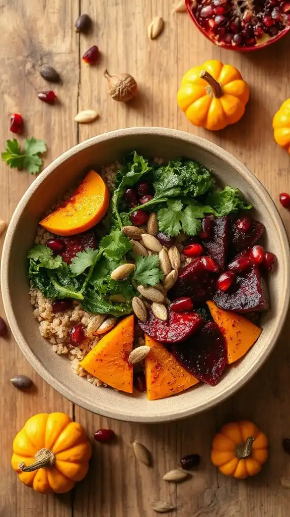 nutritious roasted vegetable bowl