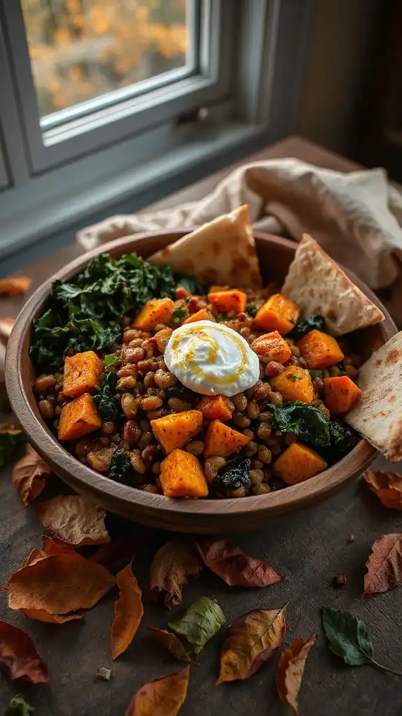 nutritious roasted vegetable bowl