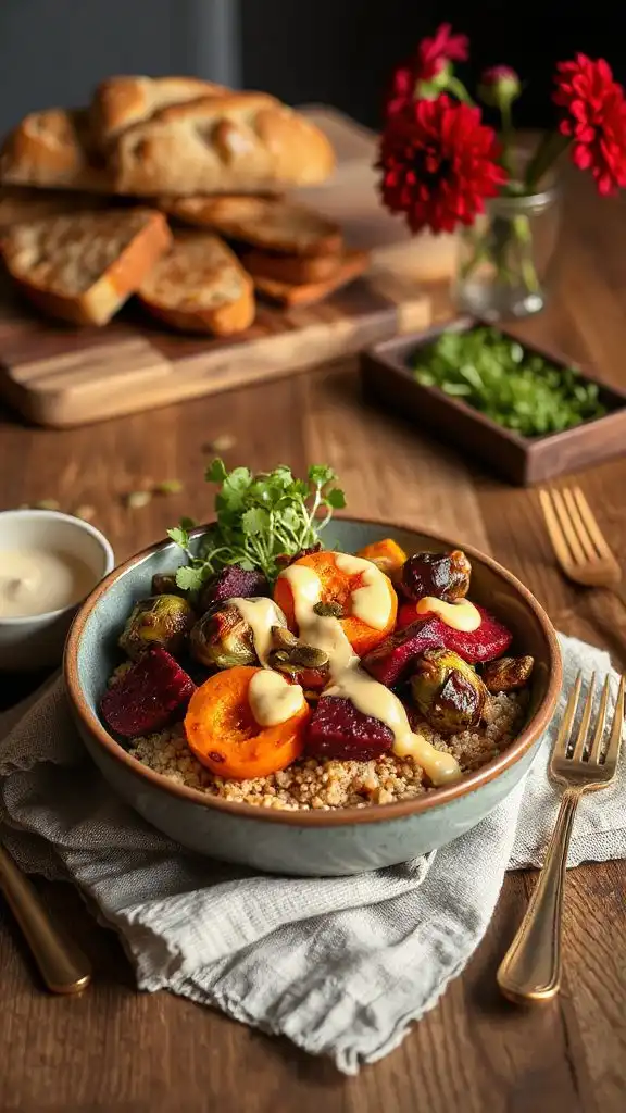 nutritious roasted vegetable bowl