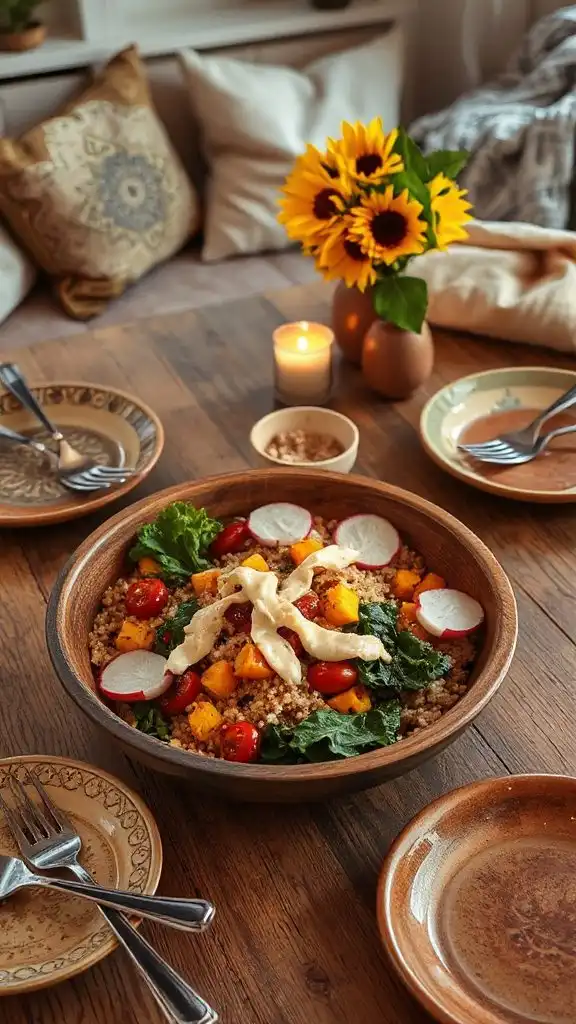 nutritious roasted vegetable bowl