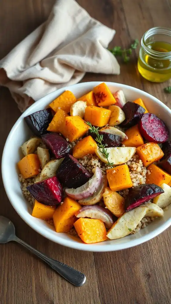 nutritious roasted vegetable salad