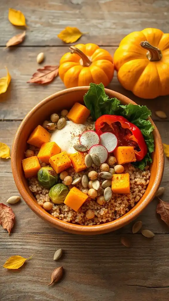 nutritious roasted veggie bowl