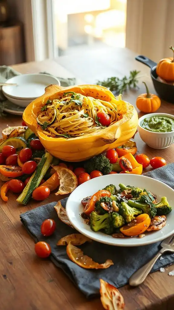 nutritious spaghetti squash primavera