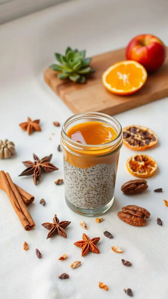 nutritious spiced chia pudding