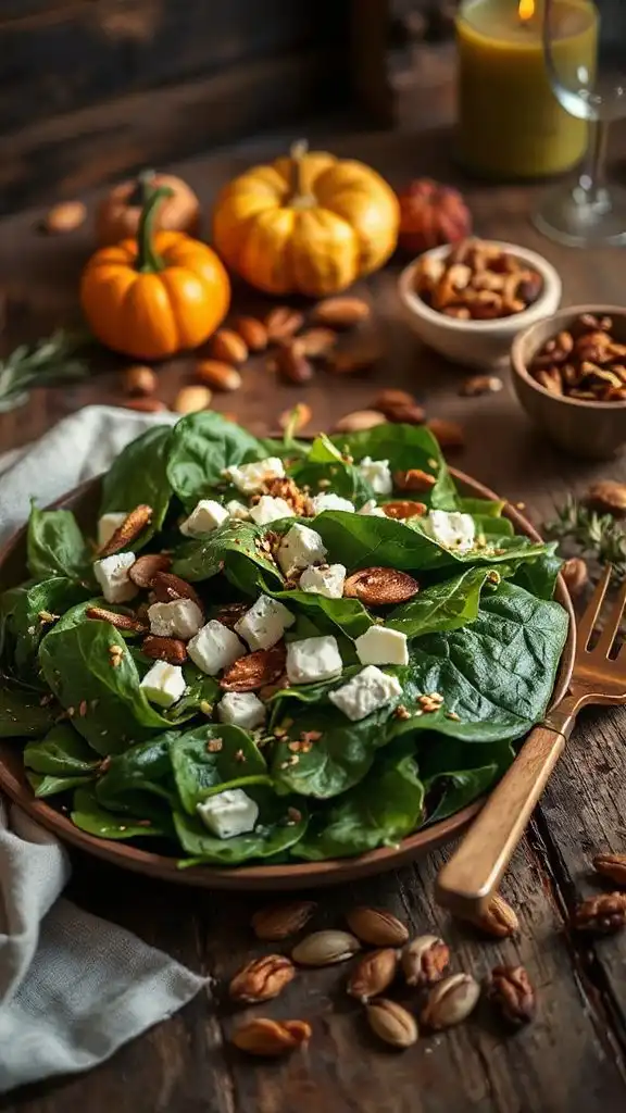 nutritious spinach feta salad