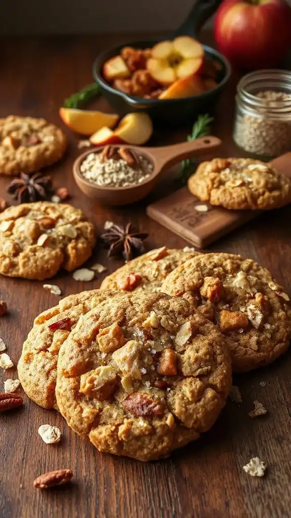 nutty apple oatmeal cookies nutty apple oatmeal cookies