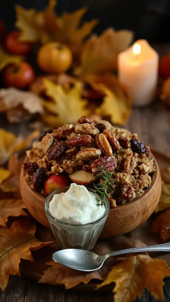 nutty autumn fruit dessert