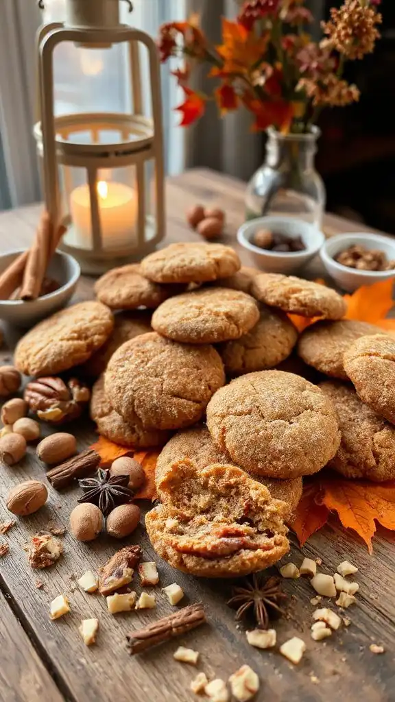 nutty autumn inspired snickerdoodle cookies
