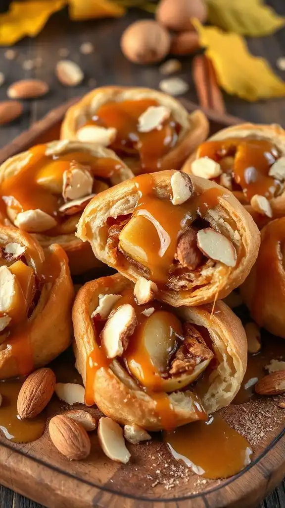 nutty caramel apple strudel