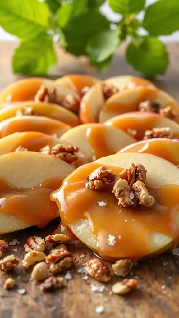 nutty caramel apple treats