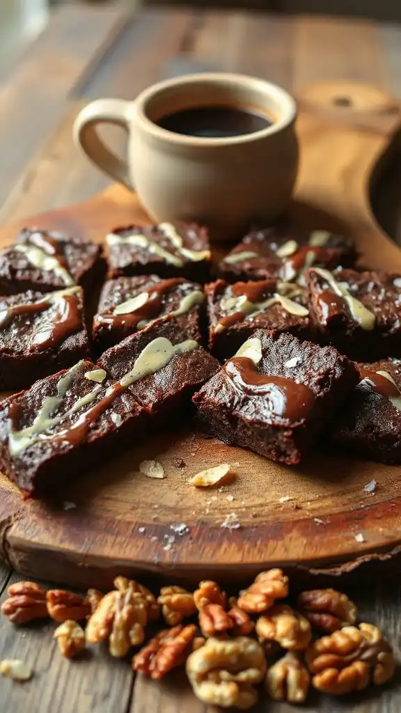 nutty chocolatey fudgy brownies nutty chocolatey fudgy brownies
