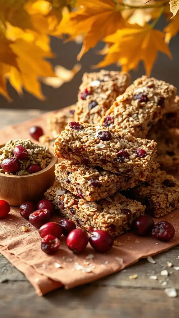 nutty cranberry granola bars